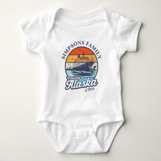 Cruising to Alaska Custom Family Matching Group  Baby Bodysuit (Front)
