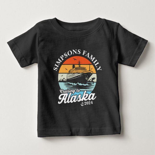 Cruising to Alaska Custom Family Matching Group  Baby T-Shirt (Front)