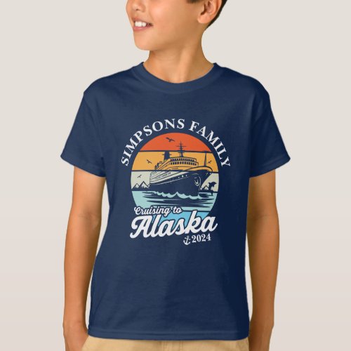 Cruising to Alaska Custom Family Matching Group  T_Shirt