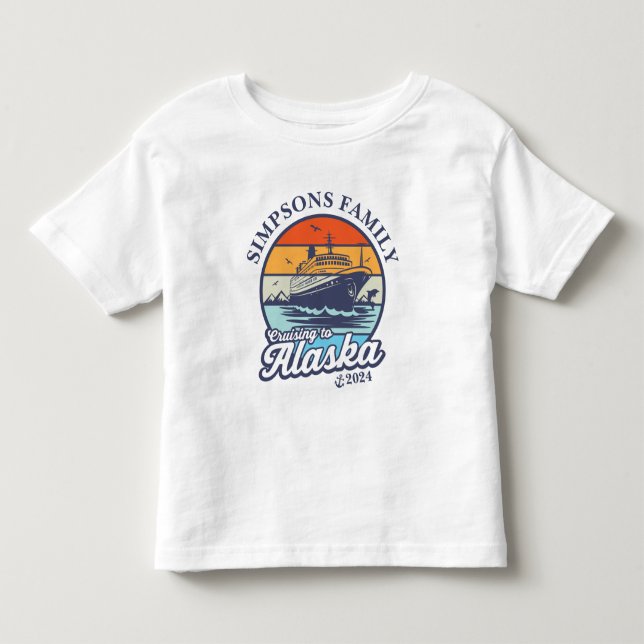 Cruising to Alaska Custom Family Matching Group  Toddler T-shirt (Front)