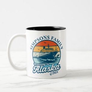 Cruising to Alaska Custom Family Matching Group Two-Tone Coffee Mug