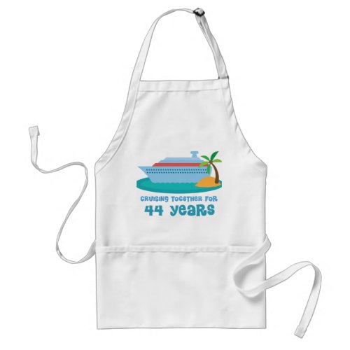 Cruising Together For 44 Years Anniversary Gift Adult Apron