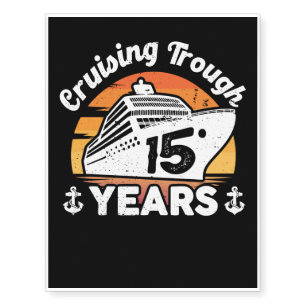 Cruising Trough 15 Years Anniversary Temporary Tattoos