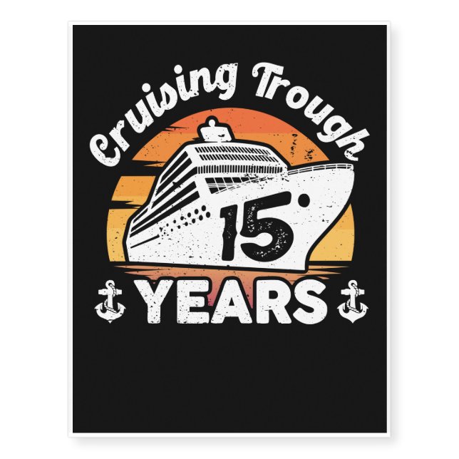 Cruising Trough 15 Years Anniversary Temporary Tattoos (Front)