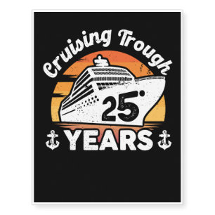 Cruising Trough 25 Years Anniversary Temporary Tattoos