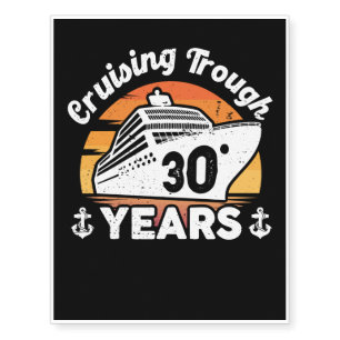 Cruising Trough 30 Years Anniversary Temporary Tattoos