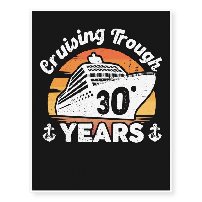 Cruising Trough 30 Years Anniversary Temporary Tattoos (Front)