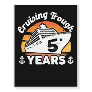 Cruising Trough 5 Years Anniversary Temporary Tattoos