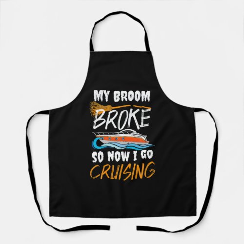 Cruising Witch Funny Halloween Costume Apron