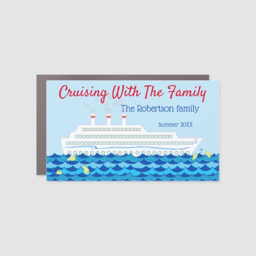 Cruising With The Family Stateroom Door Magnet