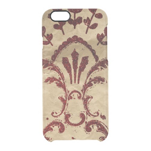 Crum Cart Glitter Damask iPhone Clearly Deflector Clear iPhone 66S Case