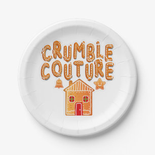 Crumble Couture Gingerbread House Holiday Paper Pl Plates
