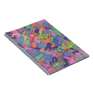"Crumbling City" Abstract Art Notebook