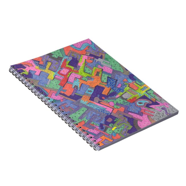 "Crumbling City" Abstract Art Notebook (Right Side)