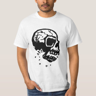 Crumbling Skull Black & White T-Shirt