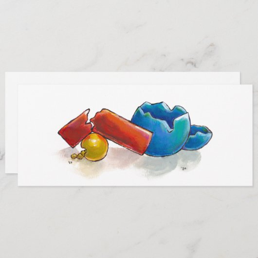 Crumbling, Snapped and Broken unique original art (Front/Back)