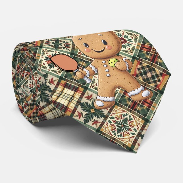 Crumbly Christmas Rally Gingerbread  Neck Tie (Rolled)