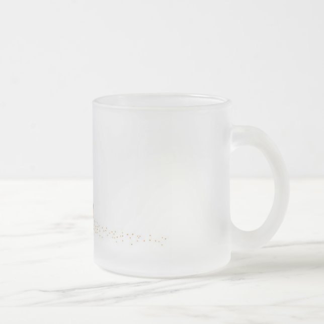 crumbs. frosted glass coffee mug (Right)
