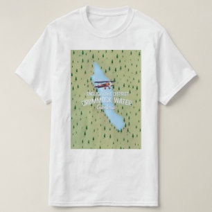 Crummock Water, lake district map travel poster T-Shirt