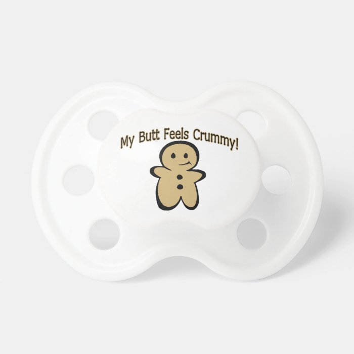 Crummy Butt Cookie Boy Baby Pacifiers