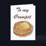 Crumpet greeting cards<br><div class="desc">Hand drawn digital art picture of a crumpet on a greeting card.</div>