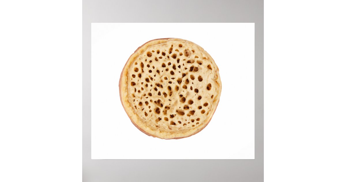Crumpet on white poster | Zazzle