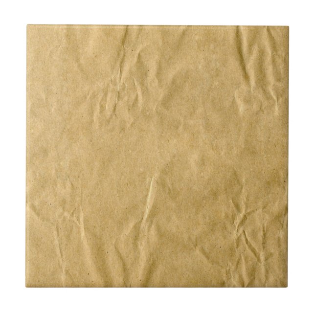 Crumpled Cardboard Texture Ceramic Tile (Front)