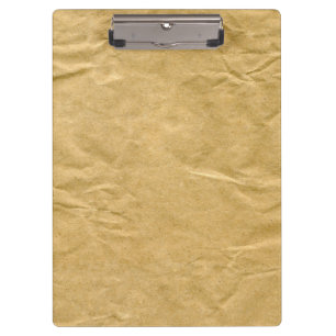 Crumpled Cardboard Texture Clipboard