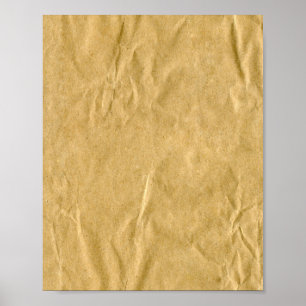 Crumpled Cardboard Texture Poster