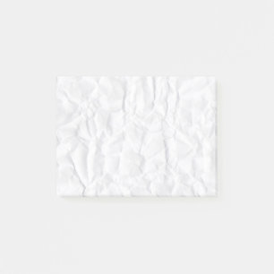 Crumpled creased paper texture sticky notes