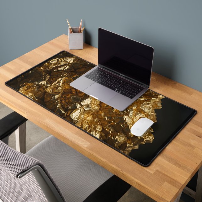 Crumpled Gold Depth Desk Mat (Office 2)