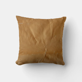 Crumpled, grungy paper background. Series - red. Throw Pillow