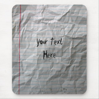 Crumpled Lined Paper Mouse Pad