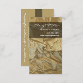 Crumpled Metallic Paper Designer | gold Business Card (Front/Back)