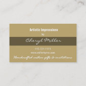 Crumpled Metallic Paper Designer | gold Business Card (Back)