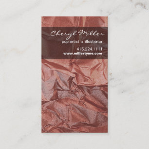 Crumpled Metallic Paper Designer rose gold Business Card