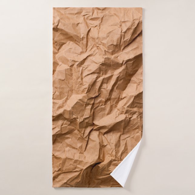 crumpled paper as backgroundabstract, graphic deco bath towel (Bath Towel)