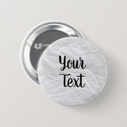Crumpled paper background custom pinback buttons