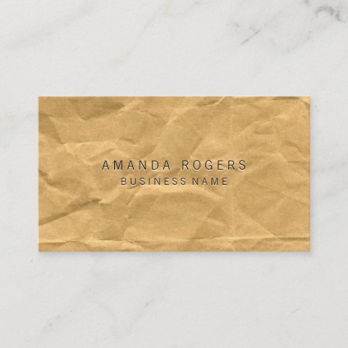 Crumpled Paper Business Card