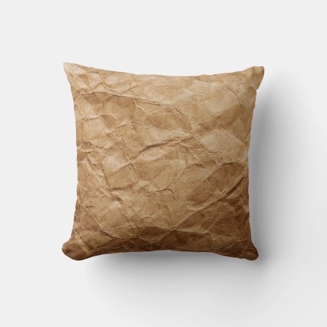 Crumpled Paper Throw Pillow (Front)