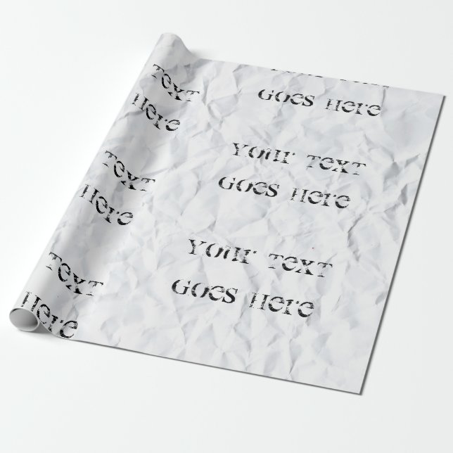 Crumpled Paper with Your Faded Text (Unrolled)