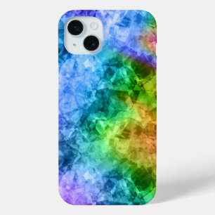 Crumpled Peacock Blue Texture iPhone 15 Plus Case