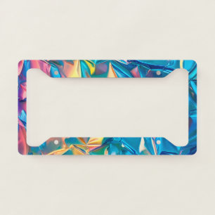 Crumpled Rainbow License Plate Frame