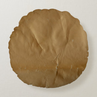 Crumpled red paper: grungy background. round pillow