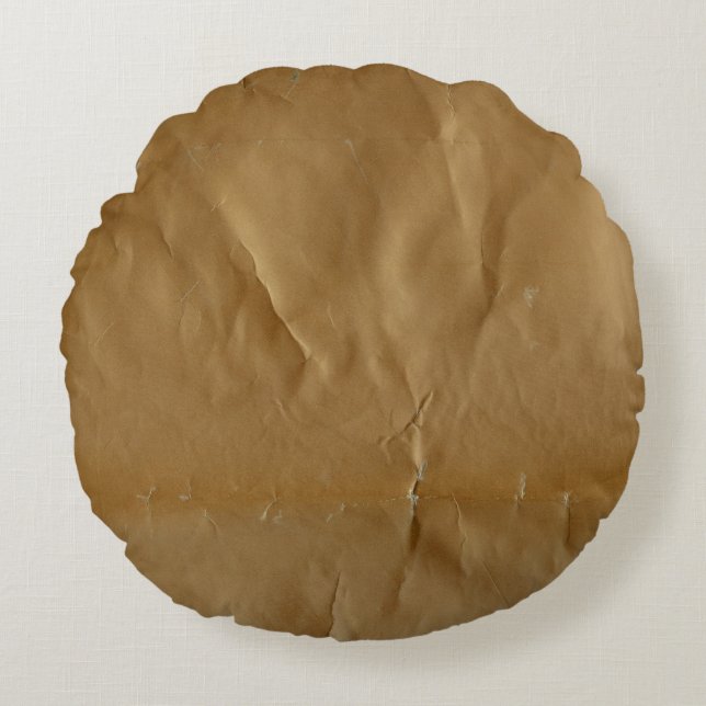 Crumpled red paper: grungy background. round pillow (Front)