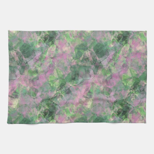 Crumpled Spring Green Texture Towel (Horizontal)