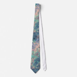 Crumpled Sunset Blue Texture Neck Tie