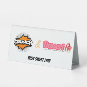 Crunch & Dessert Best Sweet Fair Table Tent