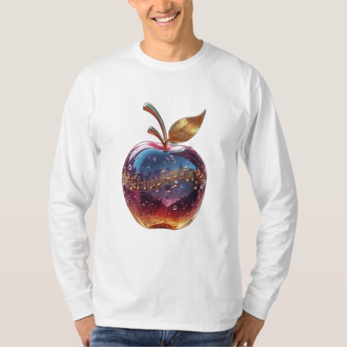 Crunch into Style Apple_inspired T_Shirt for Tech