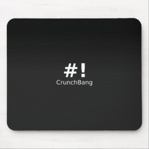 #! CrunchBang Linux Black Mouse Pad